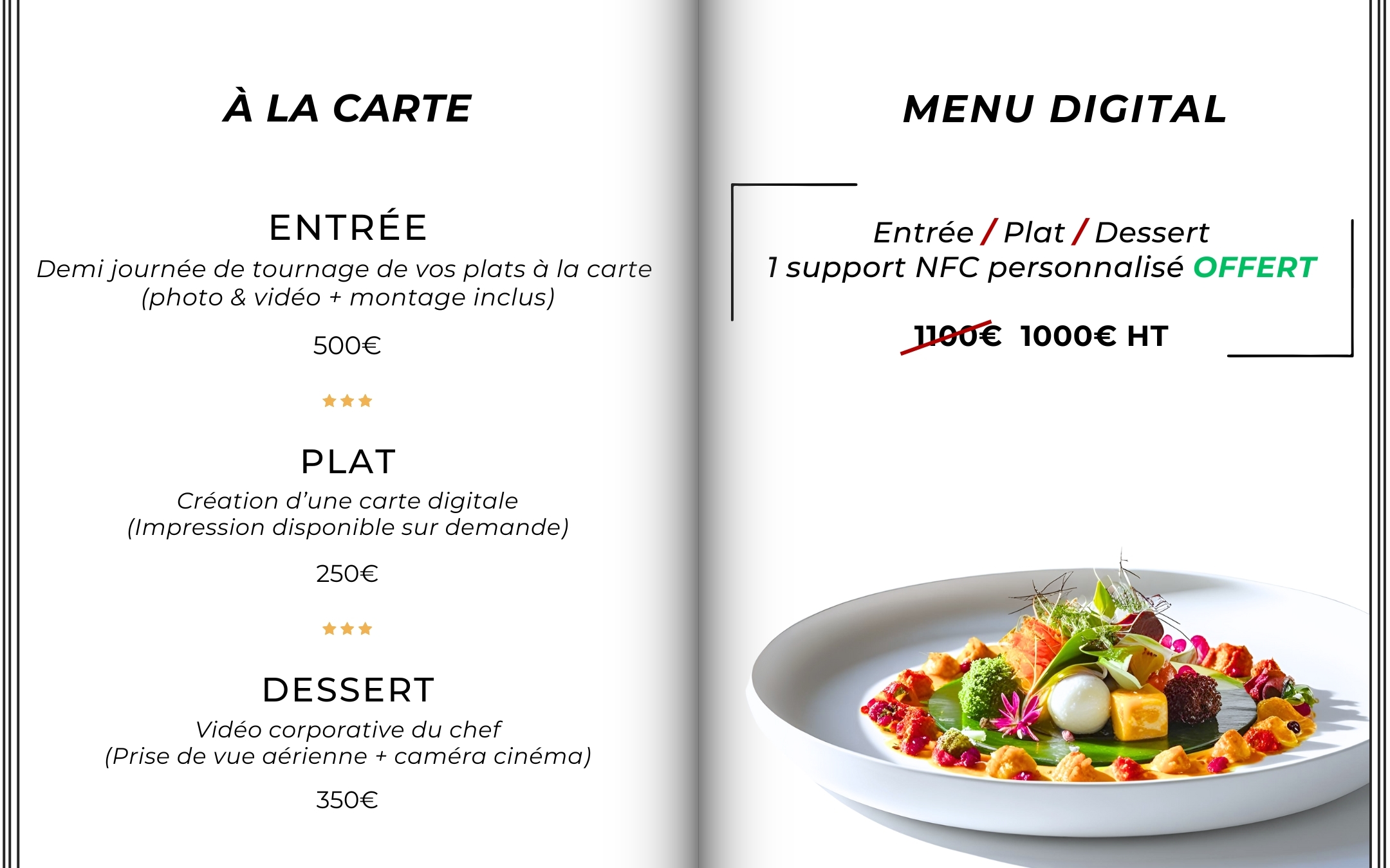 Tarifications - Offre spéciale pour la restauration